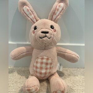 Laura Ashley Osian Sprig Soft Plush Bunny - Pink and White w/ plaid accents 12”